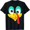 T-shirts pour hommes T-shirt Thanksgiving Day Turkey Face