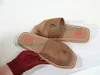 2021 Kvinnor Woody Slipper Sommar Gummisandaler Beach Sliders Revor Inomhusskor Designer Canvas Cross Woven Outdoor Peep Toe Tofflor Flip Flops Skor 35-42