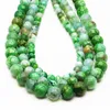 6-16mm natuurlijke groene nieuwe brand agaat sectie ronde losse kralen diy sieraden accessoires halffabrikaten Europese en Amerikaanse stijl