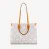 Designer bag Tote Bag Handbag Women Luxurys Designers Shoulder Bag Casual Travel Medium Handbags Jacquard Purses Fabric Roman Grain Embroidery shopping bag M59614