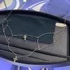 Подвесные ожерелья модное ожерелье серебряное цвет простой жемчужный кросс -микроо циркония Женщины.