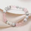8mm Natürliche Kristall Stein Perlen Stränge Charme Armbänder Elastische Mode Armreif Für Frauen Mädchen Handgemachten Schmuck