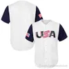 Xflsp GlaC202 2017 Clásico mundial de béisbol Hombres Puerto Rico Canadá Dominicana Americ Ltalia Venesuela México Cuba WBC Camisetas de béisbol