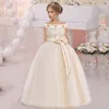 Mädchen Partykleid Elegantes weißes Brautjungfern-Prinzessinnenkleid Kinderkleider für Mädchenkleidung Kinder Hochzeitskleid 10 12 Jahre 220803