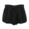 Zomer losse shorts vrouwen mode casual fitness dames grijs zwart vaste hoge taille elastiek 220629