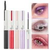 4D Dual Colored Mascara Colorful Waterproof Maskara Eyelash Extension Curling Lengthening White Blue Lashes Cosplay Makeup