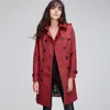 JAZZEVAR automne haute couture marque femme classique Double boutonnage Trench manteau imperméable imperméable affaires vêtements d'extérieur 220812