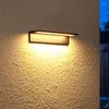 Lâmpadas de parede externa Luz LED Luz moderna Número da porta externa preta Pátio da varanda da frente IP65 Lâmpada à prova d'água