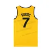 Männer Moive Toni Kukoc College Jersey 7 gelbe Basketball Jugoplastika Split Pop-Trikot