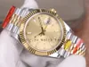 DJ Factory Luxe automatische horloges 41 mm herendatum 126333 gouden stalen jubileumarmband Zwitserse Cal.3235 kristallen horloge saffier waterdicht Eta-horloges