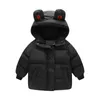 LZH 2022 NOWA Zimowa parka dla dzieci chłopców zagęszczone ciepłą białą kaczkę Down Jacket Casual z kapturem płaszcz z kapturem 1-6 lat J220718