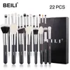 Makeup Tools Professionele make-up kwastenset 22 stuks van natuurlijk geitenhaar foundation make-up oogschaduwkwast 220423