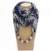 Fashion Solid Jewelry Stat Collier Pendant Swarf Swarves Heads Women Foulard Femme Accessoires Muslim Hijab Magasins