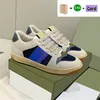 Mode schmutzige Laufschuhe klassische Vintage Screener Leder Web Designer Sneaker Luxurys beige Ebenholz grün Obsidian grau Erdbeere bedruckte Männer Frauen Turnschuhe