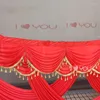 Decoração de festa gelo seda cortina cenário de pano de fundo com tassel backmand painéis de pano de pano de pano de luxo para o evento de casamento decorationparty