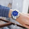 ساعة Wristwatches Watches Watches Watch Mens Quartz Stafless Steel Clock Fashion Chronograph Man Relogio Masculino Wach