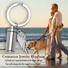 أسطوانة مخصصة مع Wing Paw Cremation Creyken -keychain keychain pendant Memorial Ashes keyring keysake home for women men men