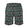 Short homme bleu rose jaune et vert papillons planche imprimé papillon Art Floral plage taille élastique motif troncs personnalisés hommes