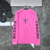 22 moda marca de luxo ch t camisa matte meninos graffiti cruz sânscrito mangas compridas para casais