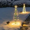 Outdoor Christmas Tree Solar Fairy Lichter Garland Jahr LED -Schnur für Garten Weihnachtsferien -Dekoration Beleuchtung 220408