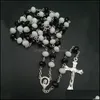 Collane con ciondolo Pendenti Gioielli Preghiera fatta a mano per donne Uomini 9 stili Cristalli Perline Collana con rosario Dhi0Z