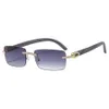 Brand Designer Sunglasses di lusso classico vintage vintage piccolo telai in legno occhiali per uomo e donna occhiali da sole