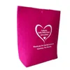 Emballage cadeau 100 pcs/Lot sacs en feutre emballage réutilisable de grande capacité avec poignées personnalisé imprimé LogoGift