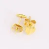 Plaqué or jaune 18 carats feuilles brillantes boucle d'oreille boîte d'origine pour Pandora 925 argent femmes filles fête cadeau boucles d'oreilles ensemble