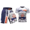 Heren Trainingspakken 2023 Cody Lundin Heren 3D Gedrukt MMA Pak Bjj Rash Guard Jiu Jitsu Shorts Running Sportsqwear