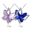 Bunte Kristall-Schmetterlings-Anhänger-Halskette für Frauen, Cocktail-Party, Statement-Kette, Halskette, Schmuck, Bijoux-Geschenke
