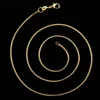 10st Classic 2mm hummer clasps guld fin ormkedjan halsband 16-30 tum för man kvinnor 14k guld fylld hänge halsband tröja kedja fabrikspris