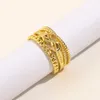 Diseñador de marca Anillos de joyería para mujer 18K chapado en oro dedo de cobre anillo ajustable mujeres amor encantos suministros de boda lujo Acce265Q