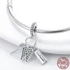 925 STERLING SLATER Dangle Charme Jóias roxas rosa nobre coração estrela lua de miçangas miodes fit pandora charms bacelete diy jóias acessórios