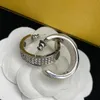 Klassieke stijl hoepel Huggie oorbellen dames diamanten designer oorbellen van hoge kwaliteit met doos