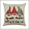 Pillow Case Bedding Supplies Home Textiles Garden Ll Christmas Retro Linen Cushion Er Square Throw Ers Jj