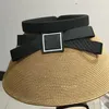 파나마 패션 밀짚 모자 빈 탑 비워진 탑 2022 여름 모자 태양 보호 야외 스포츠 낚시 휴가 해변 chapeau8766516