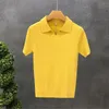 Herren-T-Shirts Sommer 2022 V Kragen T-Shirt Kurzarm Koreaner lässiger purer Farbe Top Trend weiße T-Shirt Männer Taktische Strange Yellowmen's's