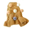 Vêtements pour chiens Petit chat Pull Robe Balls Design Pet Chiot Pull à capuche Hiver Vêtements chauds ApparelDog