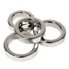 Ikoky Metal Cock Ring Male Chastity Belt Device 8mm Tjocklek Rostfritt stål Penisringar Sexiga leksaker för män Försena utlösning