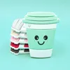 ベビーシリコンの歯のかわいいコーヒーカップデザインの歯が生えるおもちゃバップ無料ソフトチュアブルソーテサーズシャワーギフト