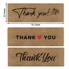 120 Pcs/roll thank you kraft paper self-adhesive label sticker sealing sticker 1inchx3inch