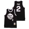 QQQ8 Najwyższa jakość 1 turniej Moive Out Out 2 Pac Jerseys College Basketball nad kostiumem obręczy podwójnie