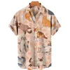 قميص الرجال للرجال قميص رجال هاواي قميص لطيف القطة 3D للرجال قصيرة الأكمام غير الرسمية شاطئ فضفاضة كبيرة الحجم كبيرة الحجم