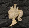 14 тыс. Золото заморожено королева Барби подвесное ожерелье Бланг Микропроирза