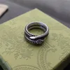 Luxurys Designers Couple Ring Fashion Jewelry Womens Men Hip Hop Rings Lovers Creative Pattern Retro Snake Ring For Lady Party Gift