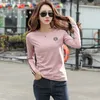 Shintimes Long Sleeve Tシャツの女性綿T-女性韓国風の女性服プラスサイズTシャツティーフェムミ220402