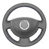 Couvre-volants Black PU Faux Couvercle de voiture pour Logan 1 SANDERO SYMBOL CLIO TWINGO LADA LARGUS ALMERA G15STEEER