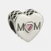 Mom Herat Charms Sterling Silver Fitits for DIY Style Bracelets Mothers 791881PCZ H9190M3409997