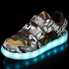 Athletic & Outdoor Kids LED Light Up Shoes Flashing USB Rechargeable Sneakers For Boys And Girls Walking Running Children Fashion SneakersAt