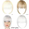 Clip in Air Ponys Human Hair Natural Fake Hairpiece Hair Extensions with Temple Pispy Bang voor dagelijkse slijtage